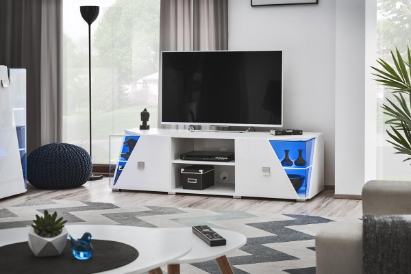 Moderno soporte de TV de madera lujosa