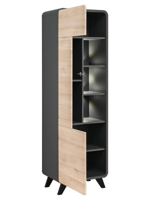 Conjunto de sala de estar de 5 piezas soporte de TV vitrina estante moderno muebles de madera