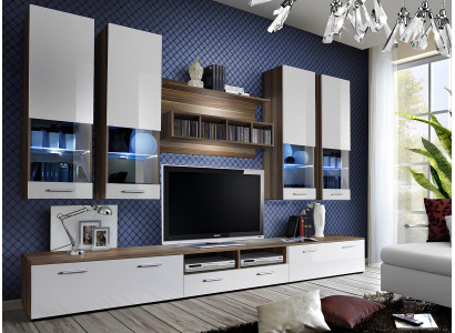 Mueble de salón móvil soporte de TV bajo armario de pared madera lujo muebles