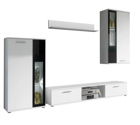 Pared equipada completa de diseño de lujo para salón estante moderno mobiliario