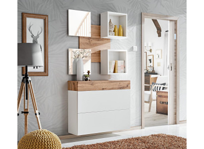 Diseño completo lujo entrada armario zapatos espejo moderno mobiliario estante