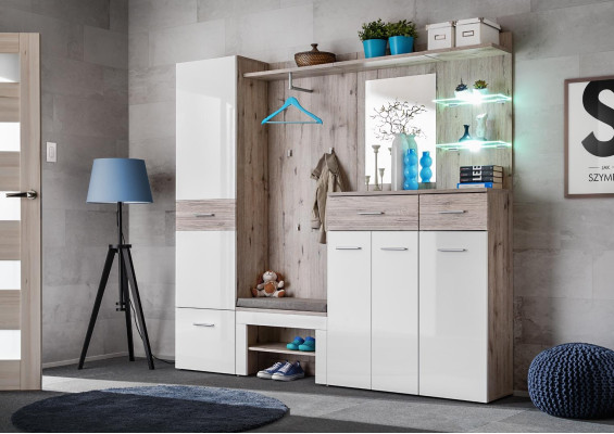 Moderna zapatera set de muebles diseño armario madera decoración