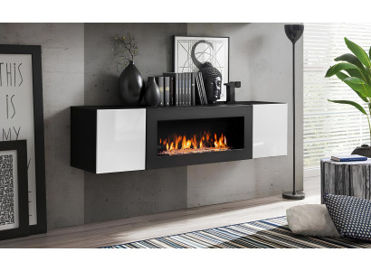 Armario empotrado con chimenea muebles de salón de lujo