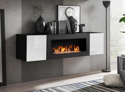 Armario empotrado con chimenea muebles de salón de lujo