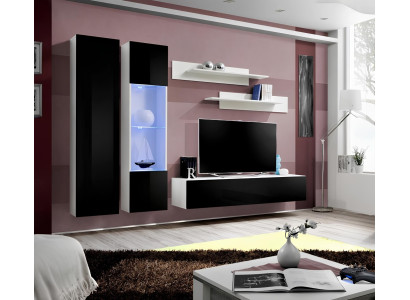 Conjunto de sala moderno de 5 piezas con soporte para TV y estante