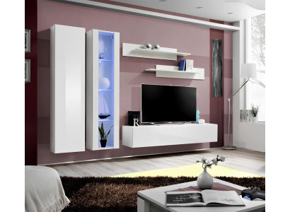 Moderna pared de salón blanca muebles de diseño de madera armario empotrado