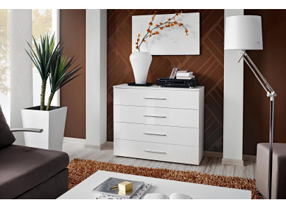Moderna cómoda móvil para la sala, blanca, mueble nuevo