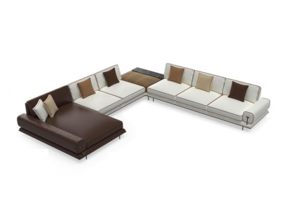 Sofá de esquina en forma de U de madera