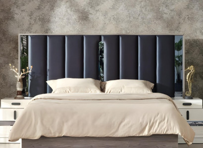 Cama de diseño modelo lujo dormitorio camas de diseñador moderno gris