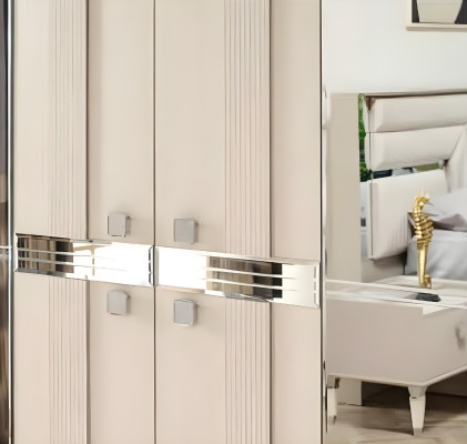Armario de lujo moderno de madera para dormitorio