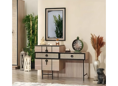 Juego completo de dormitorio moderno de 6 piezas diseño de cama lujosa armario