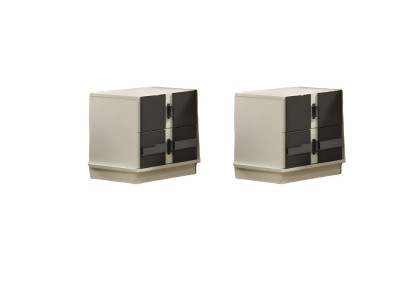 Diseño 2x mesitas de noche de madera mobiliario dormitorio decoración moderna