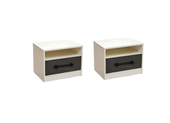 Juego de 2 mesitas de noche de madera para dormitorio muebles de lujo decoración completa