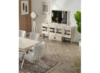 Sideboard con espejo lujo diseño moderno muebles completos
