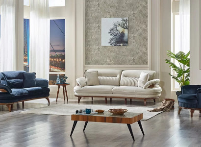 Conjunto de sofás de salón de 3 piezas en tela 2x sofás de 3 plazas moderno sillón muebles de lujo