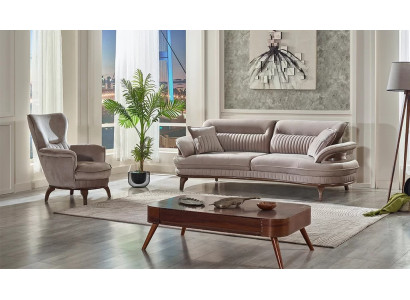 Juego de sofás de 2 piezas completo para sala de estar 3+1 plazas diseño moderno muebles tapizados