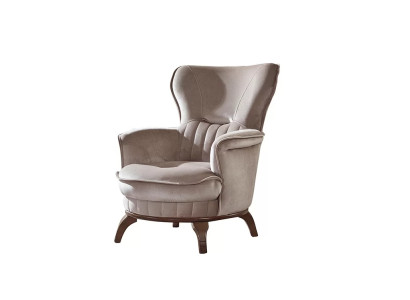 Sillón de diseño moderno tapizado gris