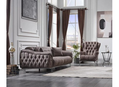 Sofá completo lujoso sofá de tres plazas sillón muebles tapizados salón