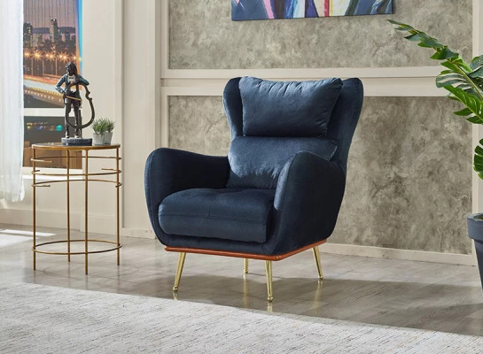 Sillón moderno diseño para sala de estar muebles tela lujo sillón acolchado