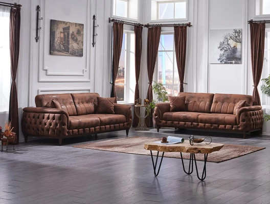 Conjunto de sofás 2x sofá de tres plazas diseño moderno