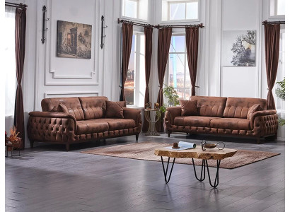 Conjunto de sofás 2x sofá de tres plazas diseño moderno