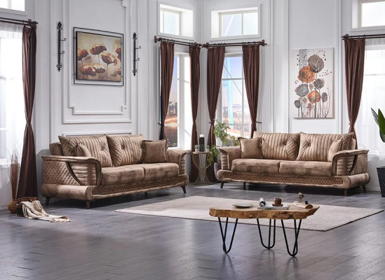 Conjunto de sofás 3+3 plazas diseño lujo sillones sofá salón