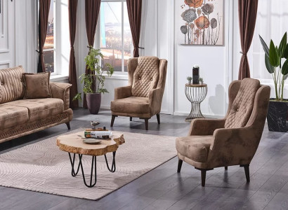 Diseño 2x Sillón de sala de estar tapizado en lujo muebles modernos completos