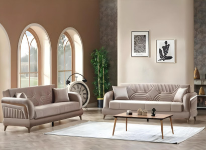 Conjunto moderno de 2 sofás de 3 plazas para salón