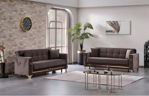 Juego de sofás tapizados 2x sofás sillón completo sofá 3 plazas salón