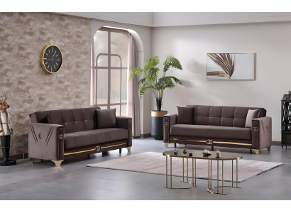 Juego de sofás tapizados 2x sofás sillón completo sofá 3 plazas salón