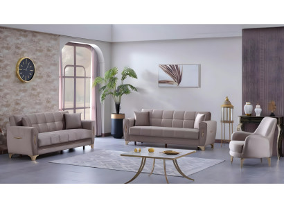 Conjunto de sofás de tela para sala de estar 3+3+1 asientos muebles tapizados