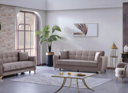 Conjunto de sofás de tela para sala de estar 3+3+1 asientos muebles tapizados