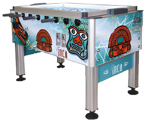 Mesa de futbolín profesional de aluminio y MDF multicolor
