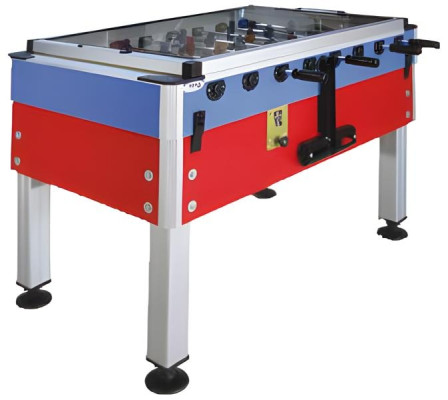 Mesa de futbolín profesional de aluminio y MDF rojo