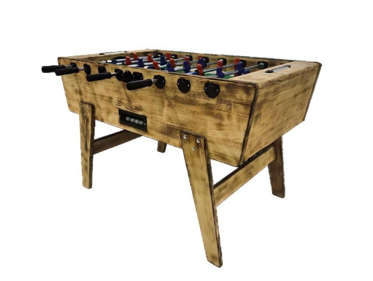 Mesa de futbol profesional de madera maciza de pino marrón