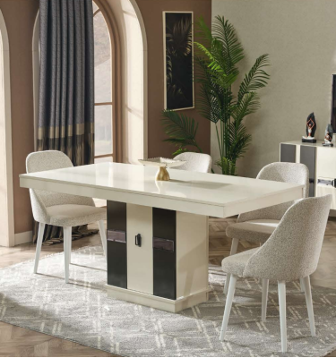Juego de comedor completo de 7 piezas sillas de lujo muebles de diseño mesa de comedor muebles de madera