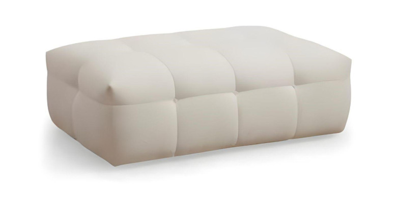 Sofá esquinero elegante en L con set de puff moderno de 2 piezas
