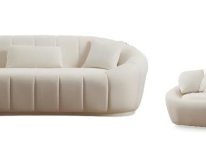 Conjunto de sofá moderno blanco para sala de estar de 3 plazas
