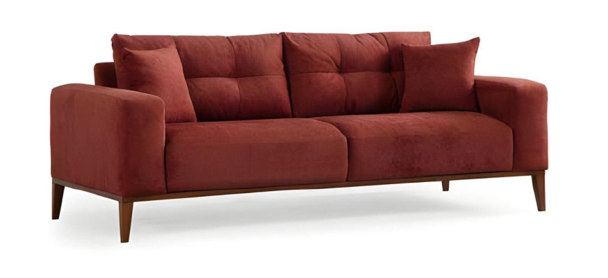 Sofá de diseño gris-negro para sala de estar con sillones de tela