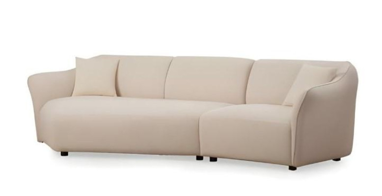 Sofá de tela blanca diseño muebles de salón sofás elegantes 4 plazas