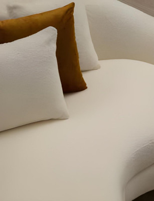Conjunto de sala de estar blanco diseño sillón moderno 2 piezas
