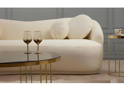 Juego de sala de diseño blanco de lujo 2x sofás de 3 plazas y sillón