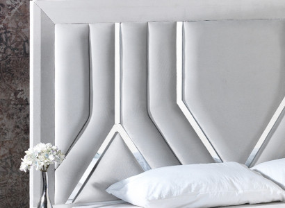 Cama matrimonial blanca de diseño para dormitorios, marco de cama de madera de calidad