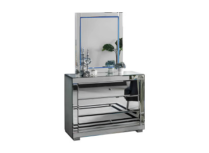 Mesa de tocador de diseño en plata para muebles de dormitorio de lujo