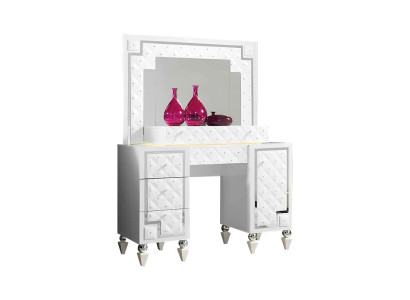 Mesa de tocador de diseño blanca elegante para dormitorio
