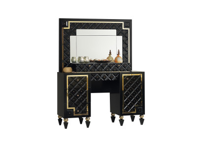 Mesa de tocador negra muebles de lujo para dormitorio muebles de diseño