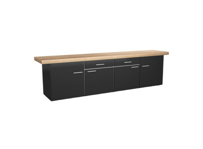 Armario elegante para documentos de madera negra y marrón