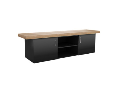 Moderna cómoda de TV muebles de oficina lujo madera negra marrón ambiente de trabajo