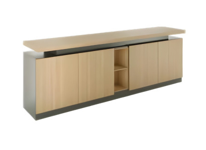 Armario de documentos elegante gris marrón muebles de oficina estantería de madera ambiente de trabajo