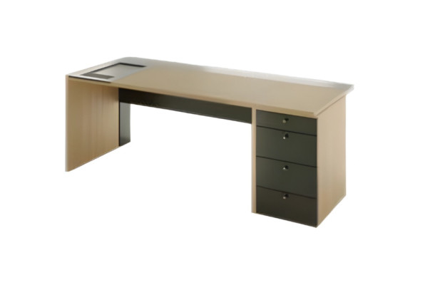 Escritorio de diseño negro-marrón muebles de oficina de lujo escritorio de madera